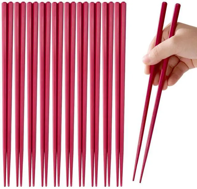 Main image of 10 Pairs Reusable Fiberglass Chopsticks Non-Slip, Dishwasher Safe, 9.63inch