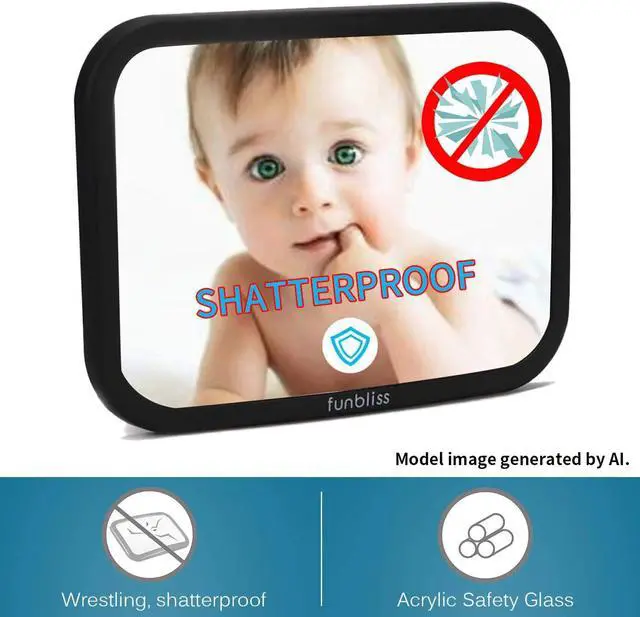 Alt view image 3 of 7 - Baby Car Mirror Backseat, Black