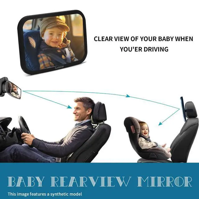 Alt view image 4 of 7 - Baby Car Mirror Backseat, Black