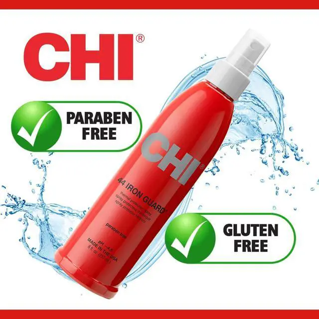 Alt view image 4 of 6 - 44 Iron Guard Thermal Protection Spray for Hair, Heat Damage Shield with Ceramic Minerals, Lightweight Styling Spray, Frizz Control & Shine Enhancer, 8 Fl Oz