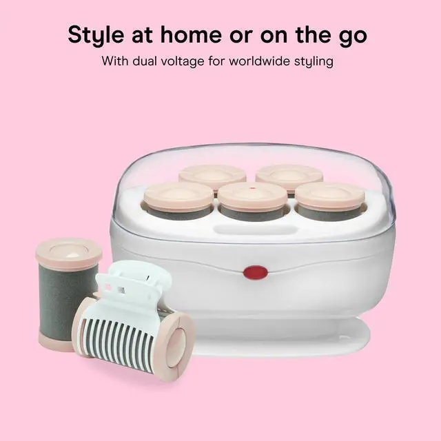 Alt view image 6 of 7 - Jumbo Hot Rollers, Medium to Long Hair, 5-Piece, White