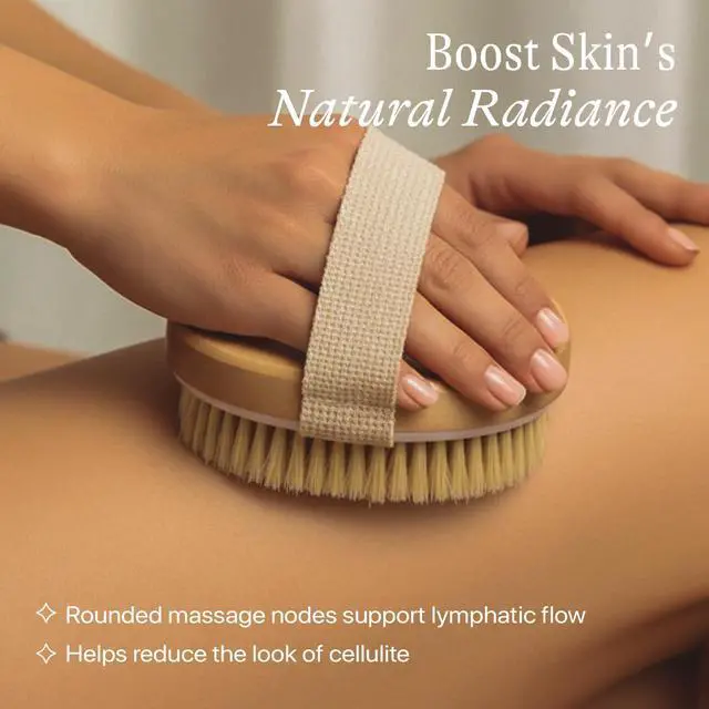 Alt view image 3 of 7 - Dry Brushing Body Brush for Lymphatic Drainage & Cellulite