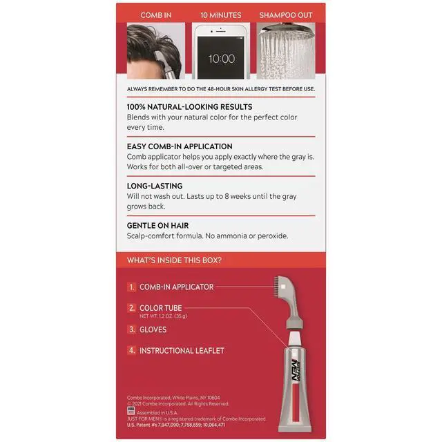 Alt view image 2 of 7 - Easy Comb-In Color Mens Hair Dye, Easy No Mix Application with Comb Applicator - Sandy Blond, A-10, Pack of 1
