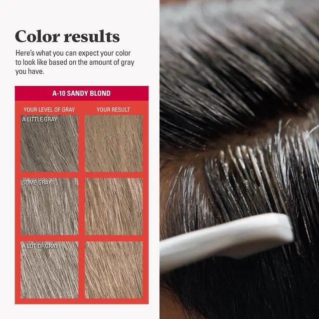 Alt view image 6 of 7 - Easy Comb-In Color Mens Hair Dye, Easy No Mix Application with Comb Applicator - Sandy Blond, A-10, Pack of 1