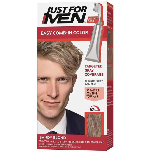 Alt view image 7 of 7 - Easy Comb-In Color Mens Hair Dye, Easy No Mix Application with Comb Applicator - Sandy Blond, A-10, Pack of 1