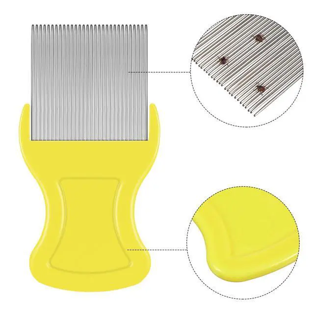 Alt view image 4 of 7 - 8 Pieces Flea Lice Combs Double Sided for Lice, Nit and Removal Dandruff, Plastic and Metal Head Hair Comb, Peine Para Piojos for Kids and Pets(3.5 x 2 Inches, 3.54 x 1.57 Inches,Classic)