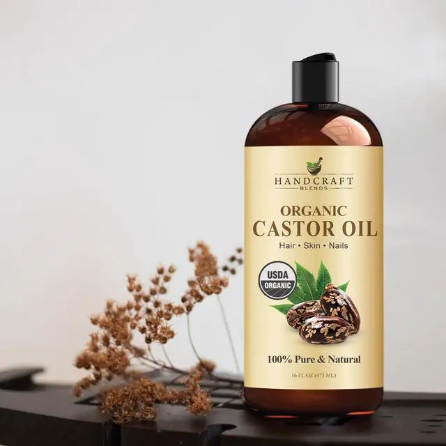 Alt view image 4 of 4 - Organic Castor Oil 16 Fl Oz | 100% Pure and Natural | Premium Grade Carrier Oil | Hair, Eyelashes and Eyebrows | Hair and Body | Expeller-Pressed | Hexane-Free