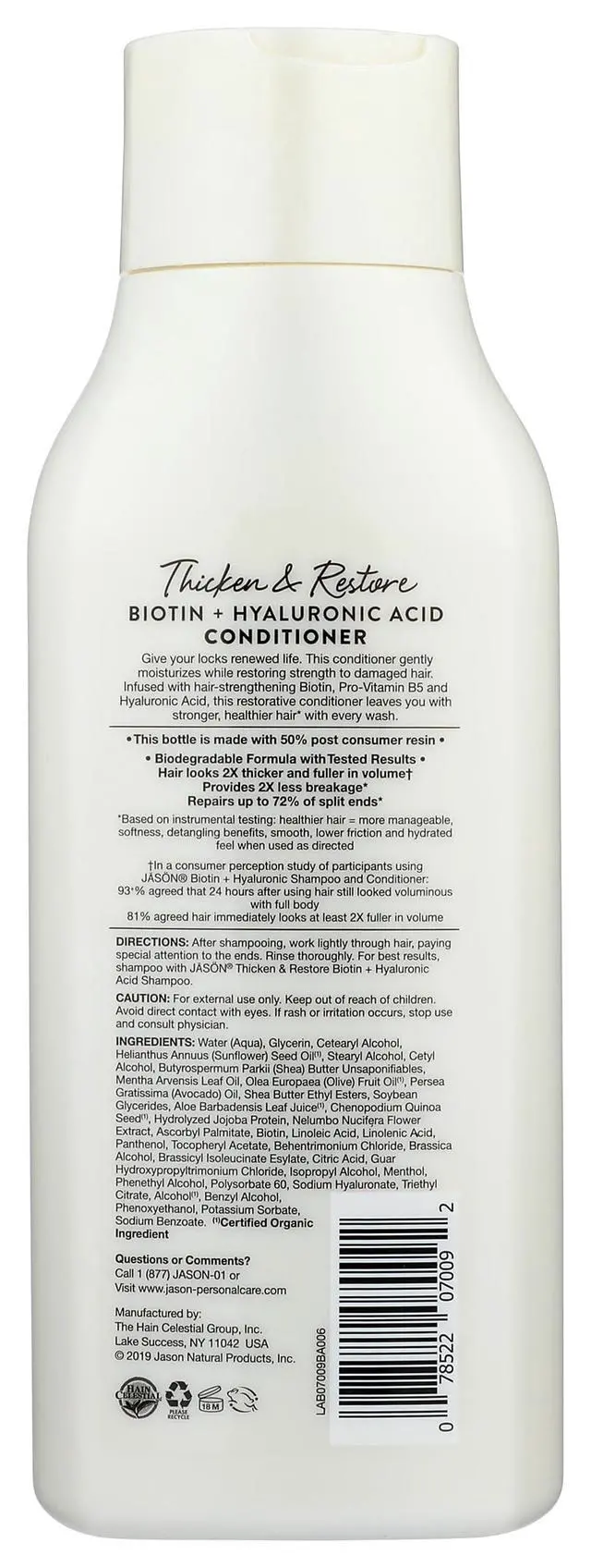 Alt view image 2 of 6 - Conditioner, Thicken & Restore Biotin and Hyaluronic Acid, 16 Oz