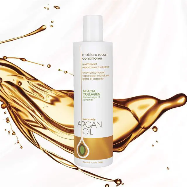 Alt view image 2 of 7 - Argan Oil Moisture Repair Conditioner, Helps Detangle and Smooth Damaged Hair Cuticle to Improve Structure, Improves Shine and Manageability, 12 Fl. Oz