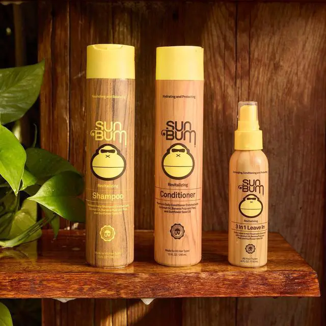 Alt view image 4 of 6 - Revitalizing 3 in 1 Leave In Conditioner - Anti Frizz Detangler - Color Friendly with UV Protection - Enriched with Coconut Oil and Banana - 4 oz