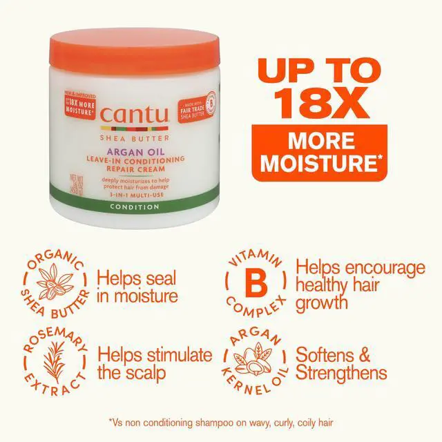 Alt view image 3 of 7 - Argan Oil Leave in Conditioning Repair Cream, 16 Ounce