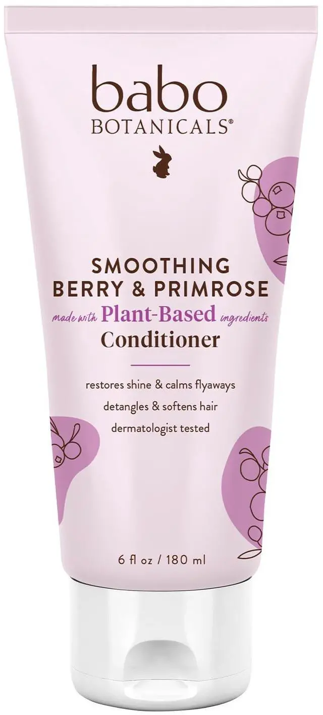 Main image of Smoothing Conditioner with Evening Primrose Oil, Coconut Oil and Provitamin B5 - For Babies, Kids and Adults with Tangly or Unruly Hair - Vegan