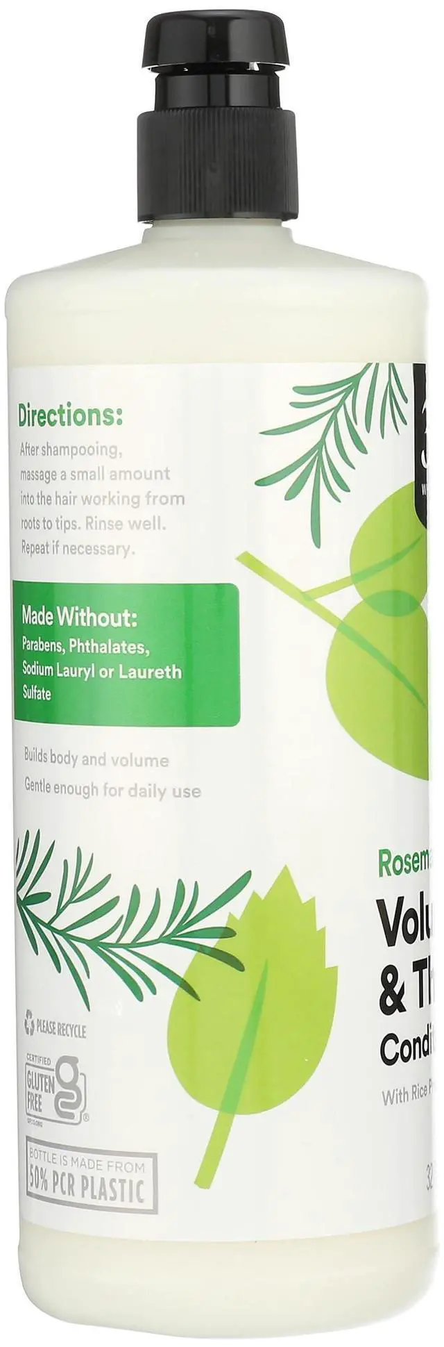 Alt view image 4 of 6 - Volume & Thickness Conditioner with Rice Protein & Collagen, Rosemary Mint Scent, 32 Fl Oz