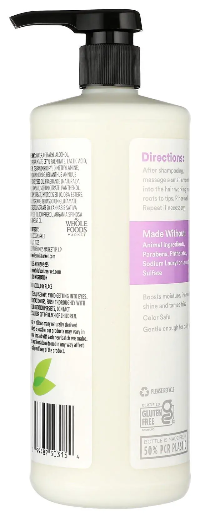 Alt view image 2 of 6 - Moisture & Shine Conditioner with Hemp Seed & Argan Oil, Lavender Scent, 32 Fl Oz
