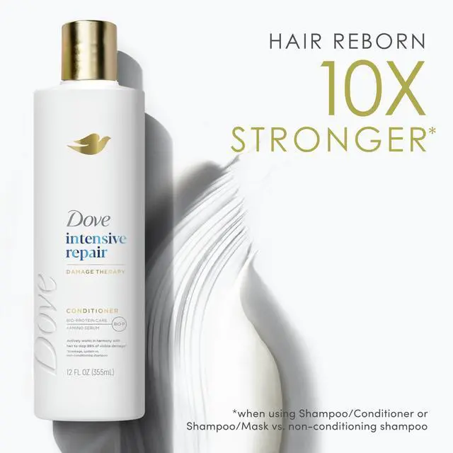Alt view image 4 of 7 - Conditioner Intensive Repair 4 count for Damaged Hair Bio-Protein Care Technology and Amino Serum 12 oz