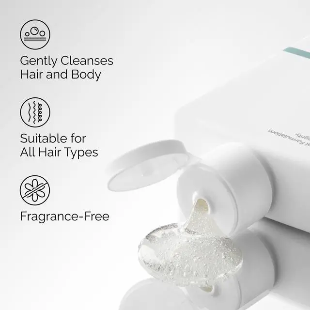 Alt view image 3 of 6 - Sulphate 4% Cleanser for Body and Hair, Gentle Fragrance-Free Shampoo and Body Wash, 8.1 Fl Oz