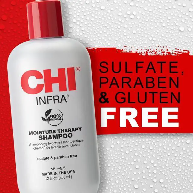 Alt view image 3 of 6 - Infra Shampoo, Gently Cleanses Scalp & Hair, Hydrating & Nourishing For All Hair Types, Designed for Heat Damaged Hair, Sulfate, Paraben, & Cruelty-Free, 12 Oz