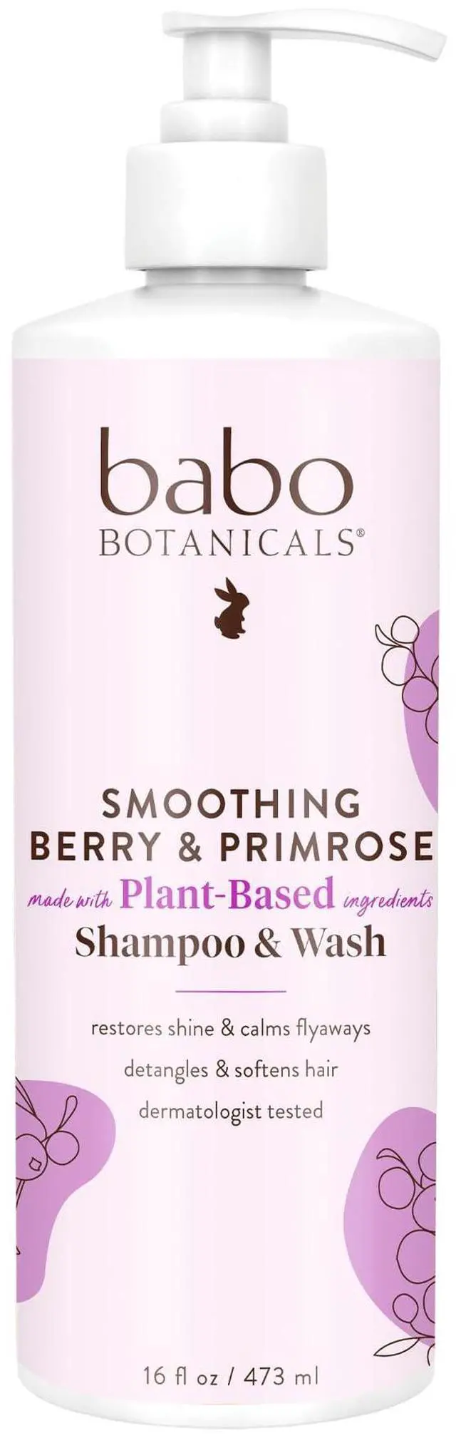 Main image of Smoothing Berry 2-in-1 Shampoo & Wash - Detangling & Nourishing - Eliminates Frizz & Prevents Static - Evening Primrose Oil - For all ages - Light Berry Fragrance- Vegan
