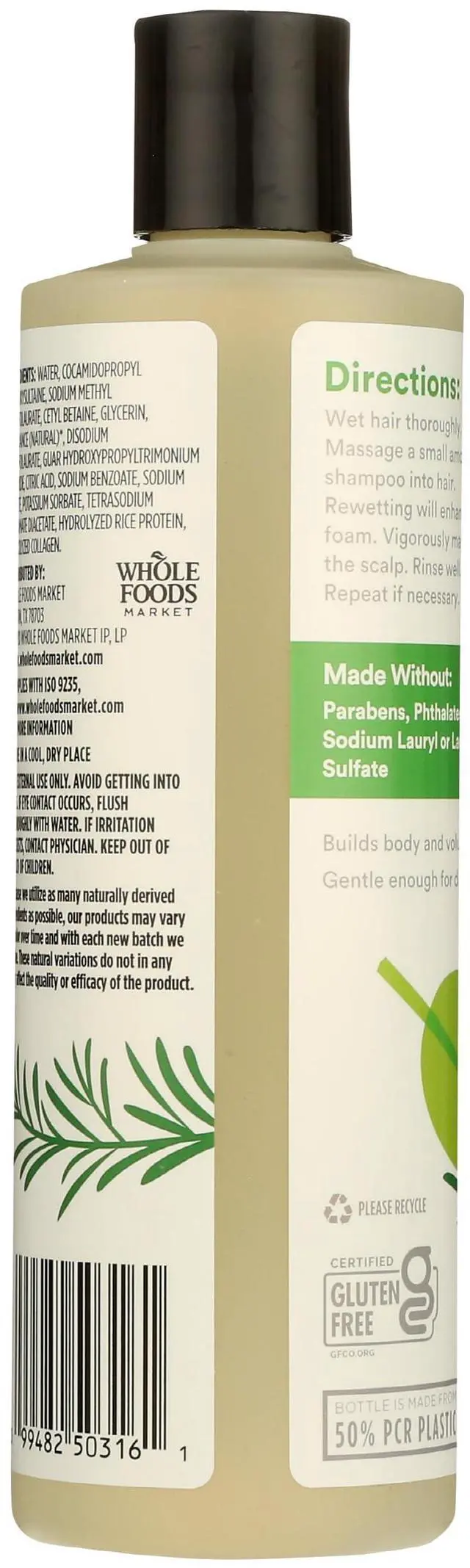 Alt view image 2 of 6 - Volume & Thickness Shampoo with Rice Protein & Collagen, Rosemary Mint Scent, 16 Fl Oz