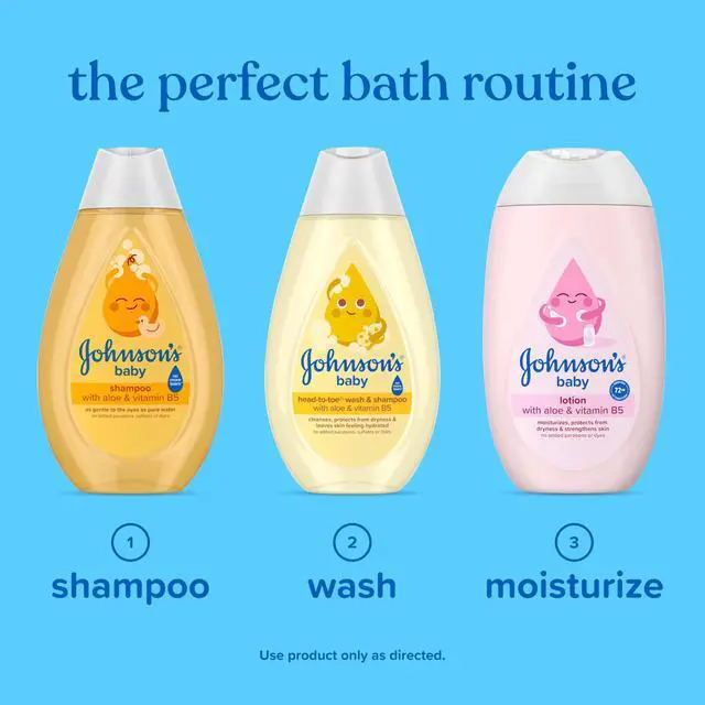 Alt view image 6 of 7 - Shampoo with Aloe Vera & Vitamin B5, Tear Free, Newborn Essentials, No added Parabens & Sulfates, Hypoallergenic, Baby Essentials, 13.6 fl. oz