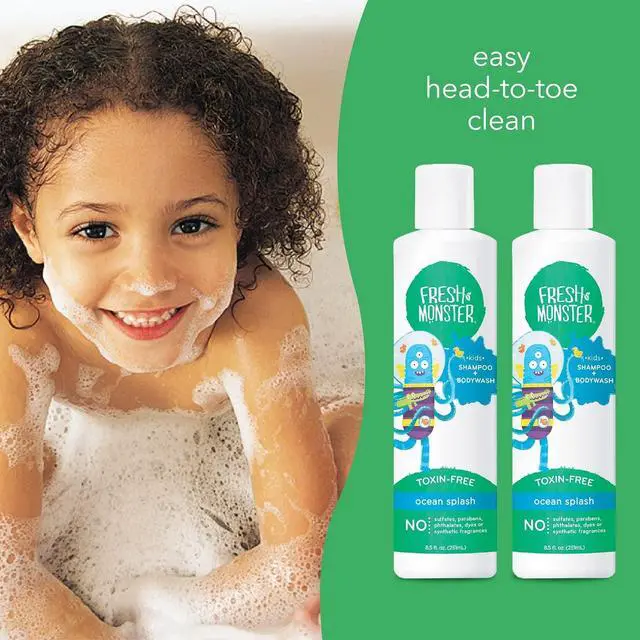 Alt view image 5 of 7 - 2-in-1 Natural Shampoo & Body Wash for Kids, Toxin-Free, Hypoallergenic, Ocean Splash (2 Pack, 8.5oz/each)