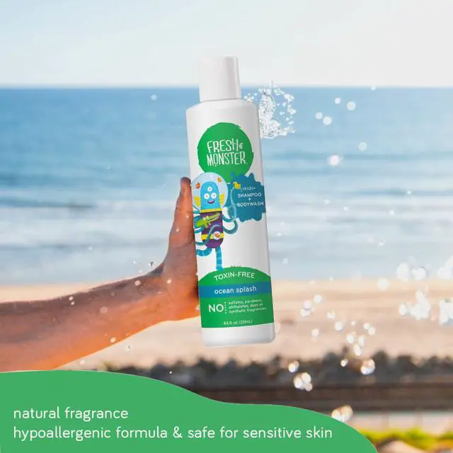 Alt view image 7 of 7 - 2-in-1 Natural Shampoo & Body Wash for Kids, Toxin-Free, Hypoallergenic, Ocean Splash (2 Pack, 8.5oz/each)