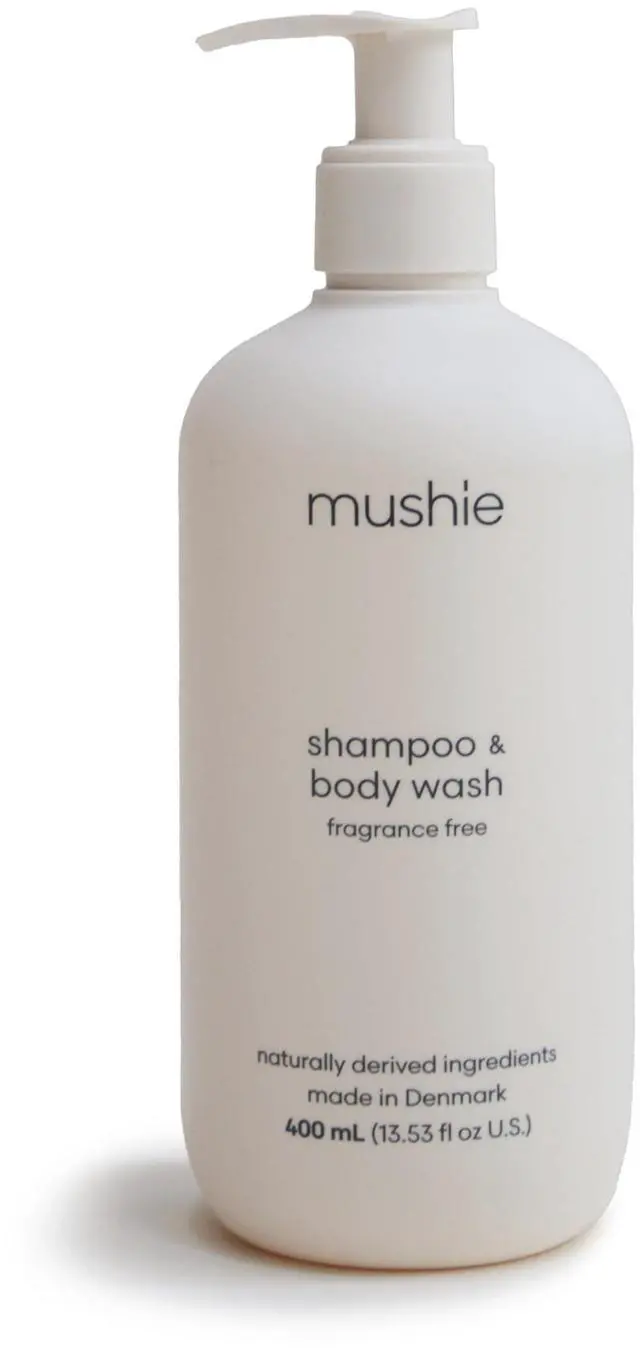 Main image of Baby Shampoo & Body Wash | Gentle Formula for Delicate Skin | Certified Organic | Made in Denmark, 13.53 fl oz (Fragrance Free)