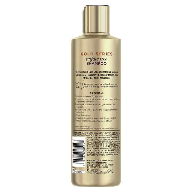 Alt view image 2 of 5 - Gold Series Argan Oil from ProV for Natural and Curly Textured Hair, Sulfate Free Shampoo, 8.5 Fl Oz
