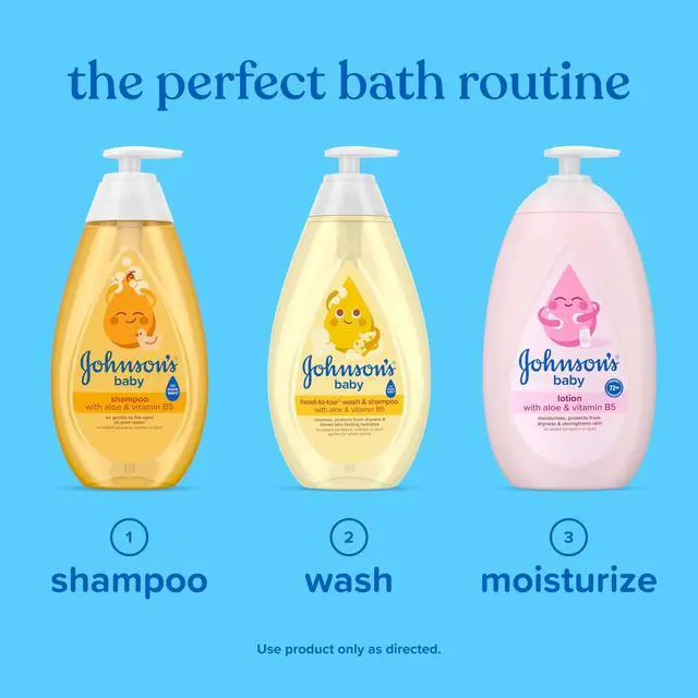Alt view image 7 of 7 - Shampoo with Aloe Vera & Vitamin B5, Tear Free, Newborn Essentials, No added Parabens & Sulfates, Hypoallergenic, Baby Essentials, 20.3 fl. oz