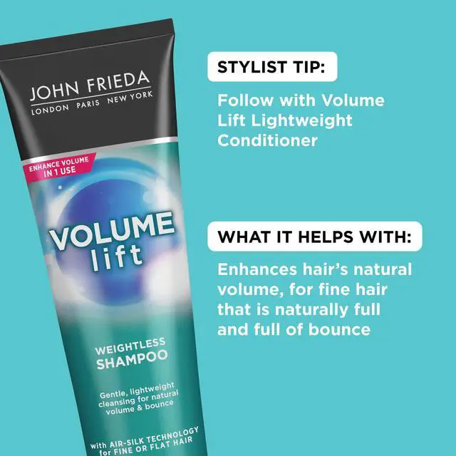 Alt view image 3 of 5 - Volume Lift Weightless Shampoo, Lightweight Volumizing Shampoo with Air-Silk Technology for Fine or Flat Hair, Adds Natural Fullness, Safe for Color-Treated Hair, 8.45 Oz