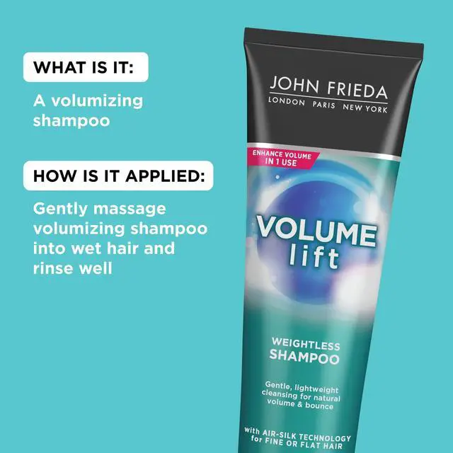 Alt view image 4 of 5 - Volume Lift Weightless Shampoo, Lightweight Volumizing Shampoo with Air-Silk Technology for Fine or Flat Hair, Adds Natural Fullness, Safe for Color-Treated Hair, 8.45 Oz