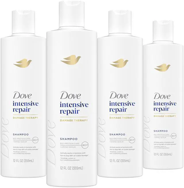 Main image of Shampoo 4 count Intensive Repair for Damaged Hair with Bio-Protein Care Technology and Amino Serum 12 Fl Oz