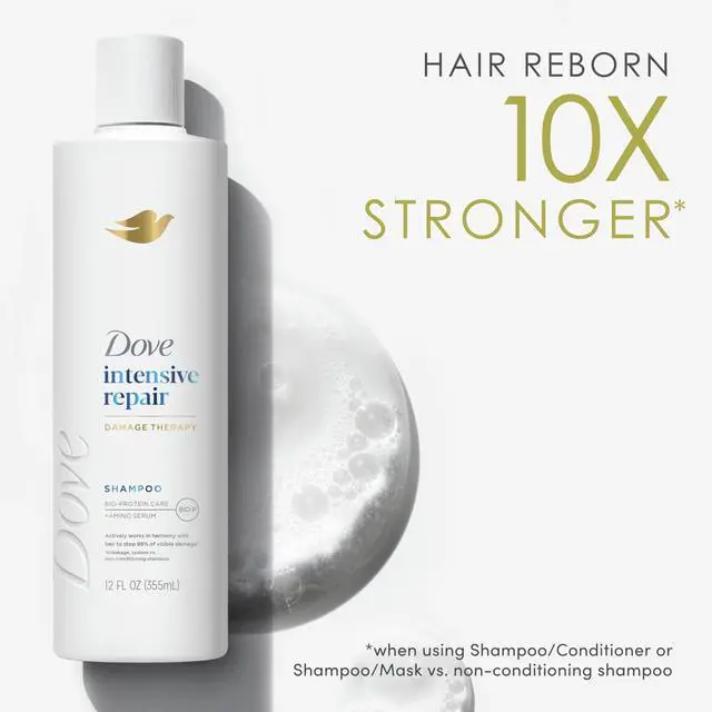 Alt view image 5 of 7 - Shampoo 4 count Intensive Repair for Damaged Hair with Bio-Protein Care Technology and Amino Serum 12 Fl Oz