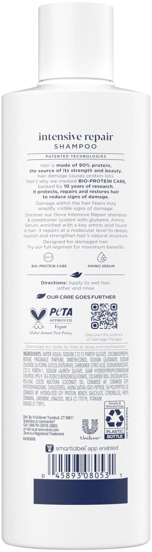 Alt view image 2 of 7 - Shampoo 4 count Intensive Repair for Damaged Hair with Bio-Protein Care Technology and Amino Serum 12 Fl Oz