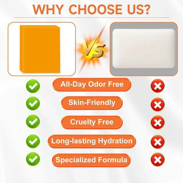 Alt view image 7 of 7 - 3 PCS Persimmon Soap Bar for Body Odor Control, Natural Refreshing Body Bar Soap for Old People Smell, Organic Deep Cleaning Body Face Wash Soap for Women & Men All Skin Types