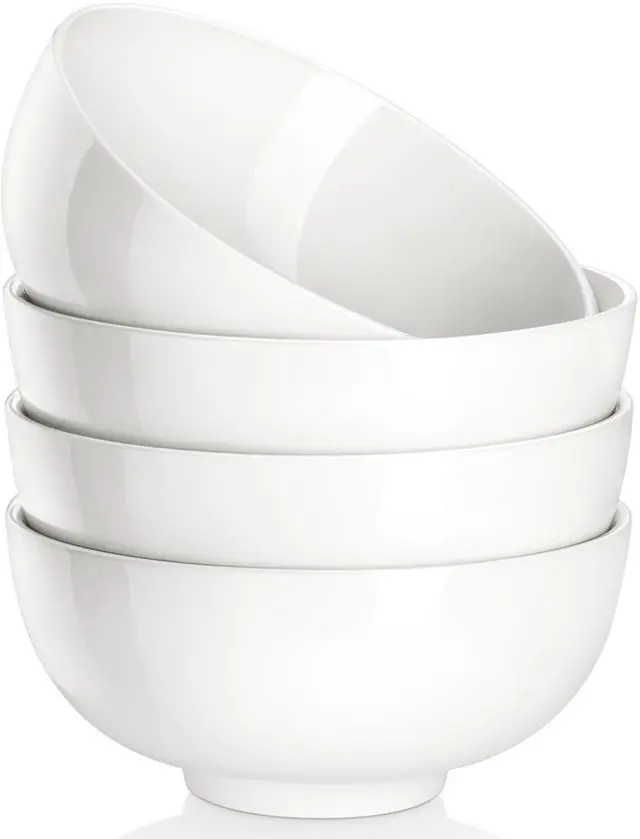 Main image of 26 Oz White Ceramic Soup Bowls of 4, Cereal Bowls for Kitchen