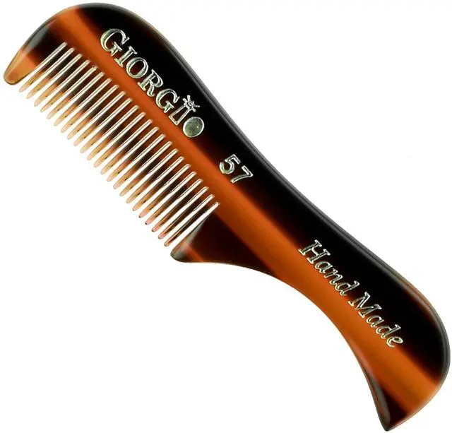 Main image of G57 Extra Small Men's Fine Tooth Beard and Mustache Comb for Facial Hair Grooming and Styling. Wallet Pocket Comb Beard Comb for Men, Handmade, Saw-Cut and Hand Polished
