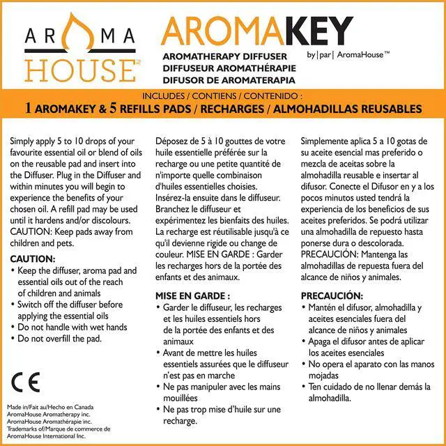 Alt view image 6 of 6 - Aromakey USB Aromatherapy Diffuser with 5 Unscented Refill Pads for Bedroom - Bathroom - Kitchen - Home - Office - Car - Travel (White)