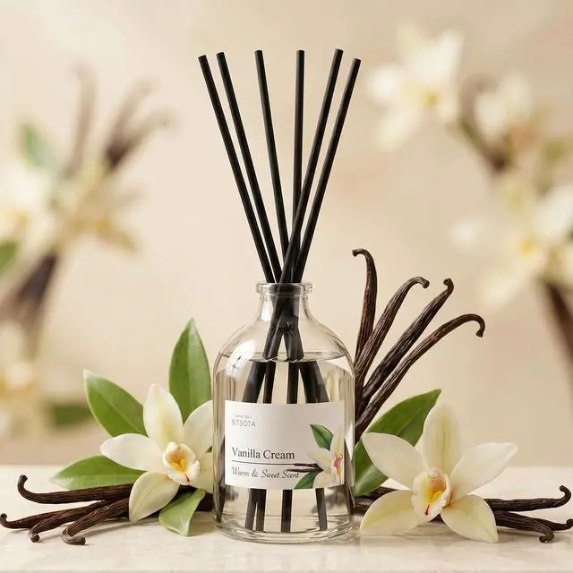 Alt view image 2 of 7 - Reed Diffuser Set for Bathroom & Home, Long Lasting Essential Oil Aroma, Glass Bottle Home Fragrance with Sticks, Ideal Gift for Woman