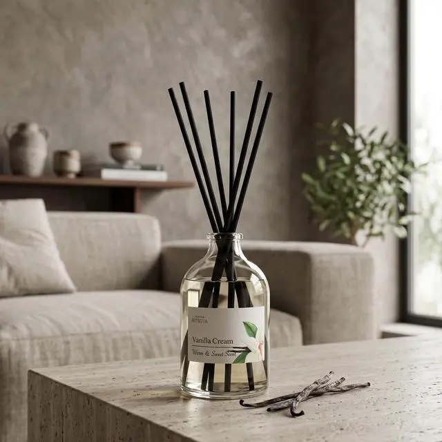 Alt view image 5 of 7 - Reed Diffuser Set for Bathroom & Home, Long Lasting Essential Oil Aroma, Glass Bottle Home Fragrance with Sticks, Ideal Gift for Woman