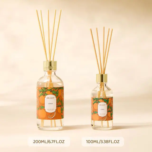 Alt view image 6 of 7 - Reed Diffuser Oil Set with Reed Sticks, Clean Linen Aromatherapy Oil Scent Diffuser for Home Office Bathroom Decoration Perfume and Gifts 3.38 oz/100ml