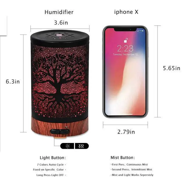Alt view image 7 of 7 - Diffusers for Essential Oils with Multicolor Night Light (Banyan)