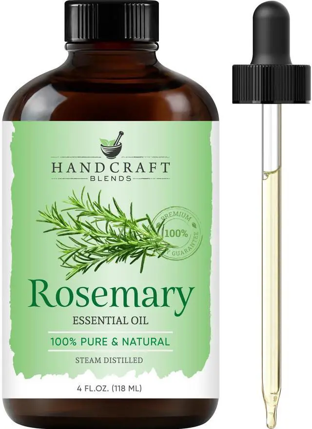 Main image of Rosemary Essential Oil Huge 4 Fl Oz 100% Pure and Natural Premium Grade Essential Oil for Diffuser and Aromatherapy, Skin, Massage, Candle and Soap Making Fragrance