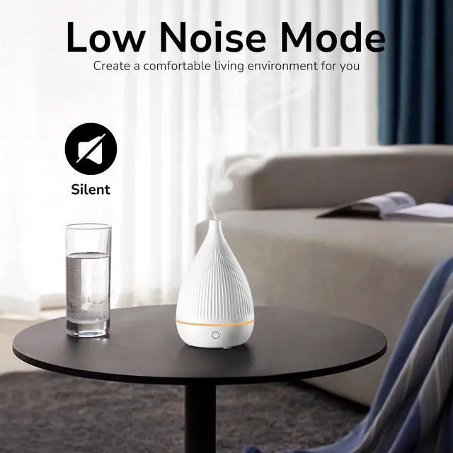 Alt view image 5 of 7 - Ultrasonic Essential Oil Diffuser, Home Fragrance Aroma Diffuser with Auto Shut-Off, Color Change Night Light & Ultra-Quiet Operation, BPA-Free Portable Aromatherapy Humidifier for Home (White)