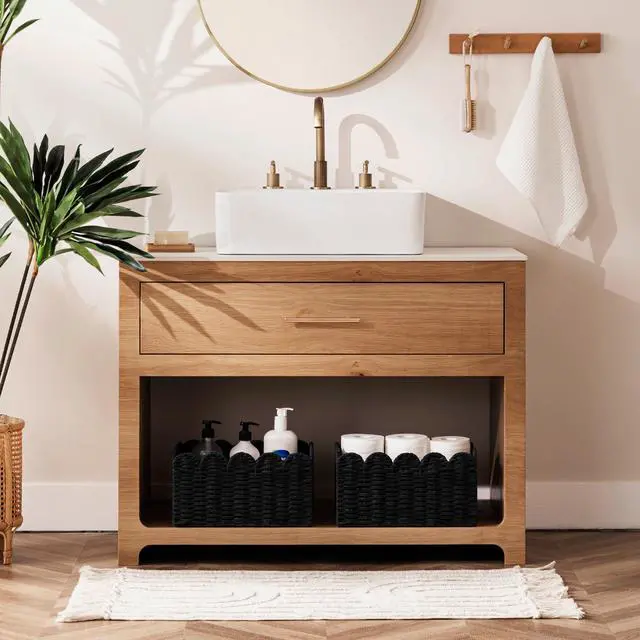Alt view image 5 of 7 - 2 Pack Scalloped Edge Basket, Wicker Storage Baskets for Shelves