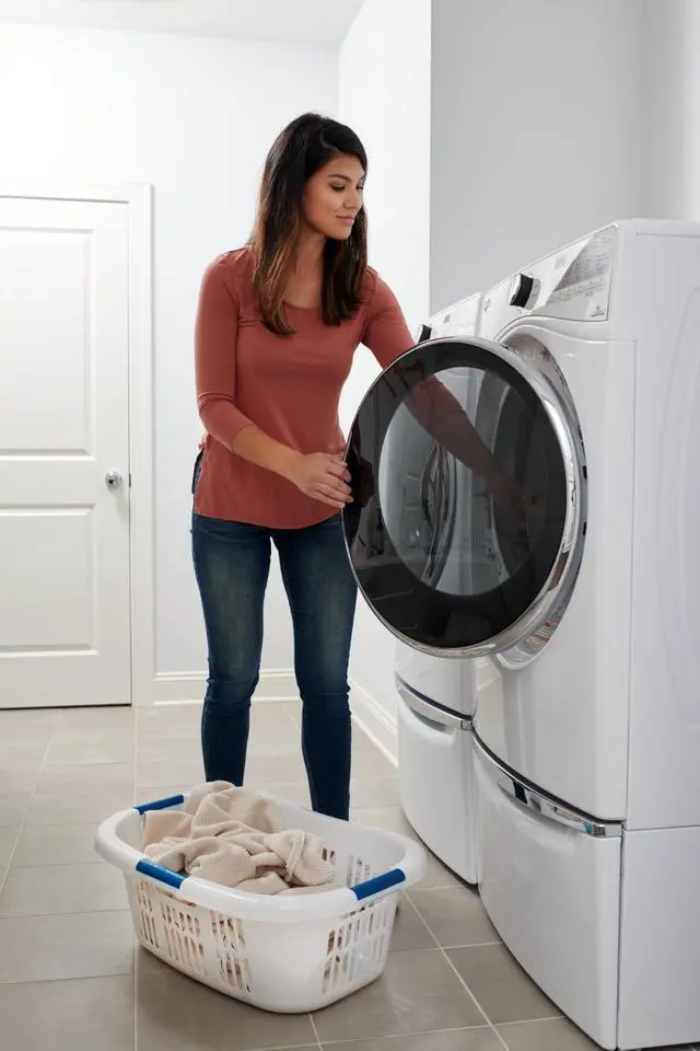 Alt view image 6 of 6 - Large Hip-Hugger Laundry Basket/Hamper, 1.5-Bushel, White, Stackable Storage Bin/Organizer for Bathroom/Bedroom/Dorm/Home