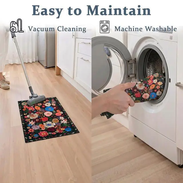 Alt view image 4 of 7 - Black Brown Entry Rug Small Door Mat 24x17 Inch for Bathroom