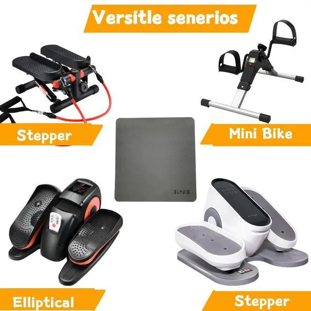 Alt view image 6 of 7 - Under Desk Elliptical Equipment Mat, Electric Leg Foot Exerciser Machine Mat while Sitting for Seniors, Anti-slip and Lightweight Ellipse Rubber Matt to Protect Concrete, Hardwood Floors,Carpet