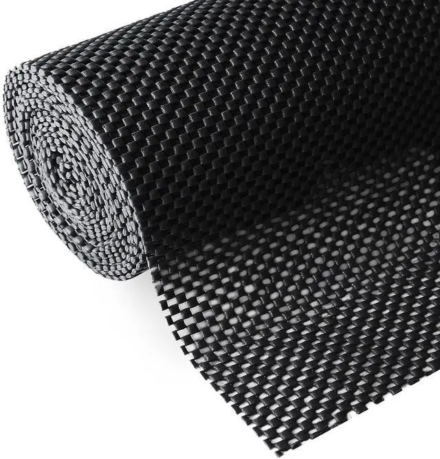 Main image of Shelf Liner, Non-Adhesive Roll Drawer Liners 12 Inches x 20 Feet for Drawers, Non Slip Grip Durable Strong Clean, for Cabinets, Kitchen, Storage, Desks, Kitchenware, Tableware, Black