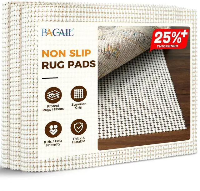 Main image of 2 x 3 FT Rug Pad Gripper for Hardwood Floors, Non Slip Rug Pads for Area Rugs, Extra Thick Under Rug Padding, Protect Your Rugs & Floors